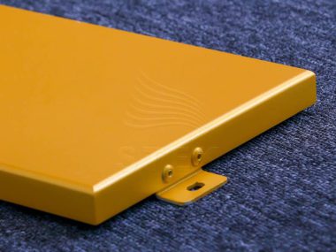 Solid color yellow aluminum panel