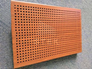 wood-grain perforated aluminum panel
